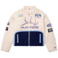 Sp5der Sherpa Hunter Moto Jacket "Ecru/Navy"