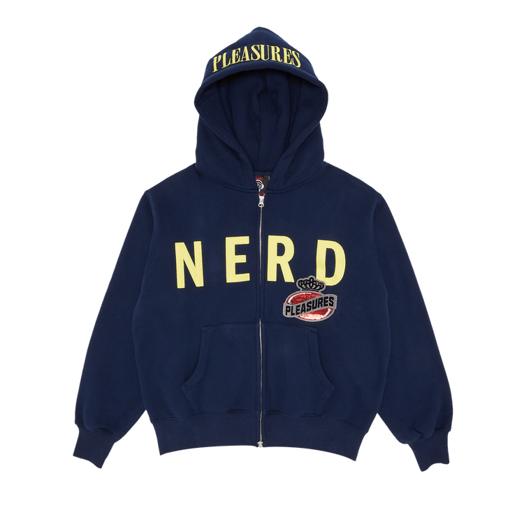 Pleasures x N.E.R.D. Zip Up Hoodie "Navy"