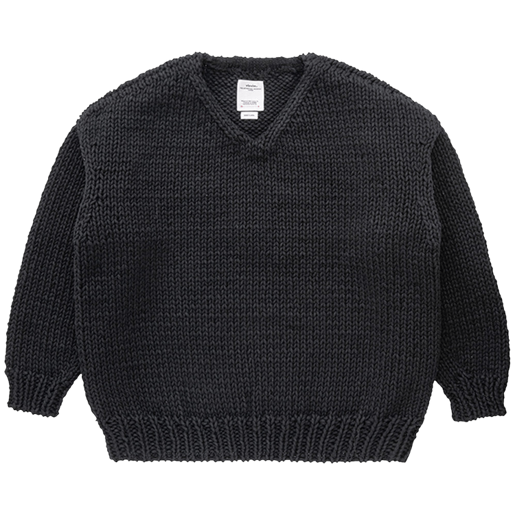 Visvim Amplus V Neck Knit Long-Sleeve "Black"