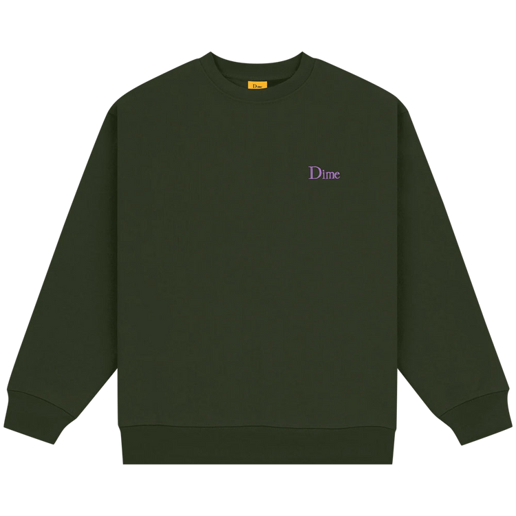 Dime Classic Small Logo Crewneck "Forest Green"