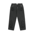 Dime Flamepuzz Relaxed Denim Pants "Black Washed"