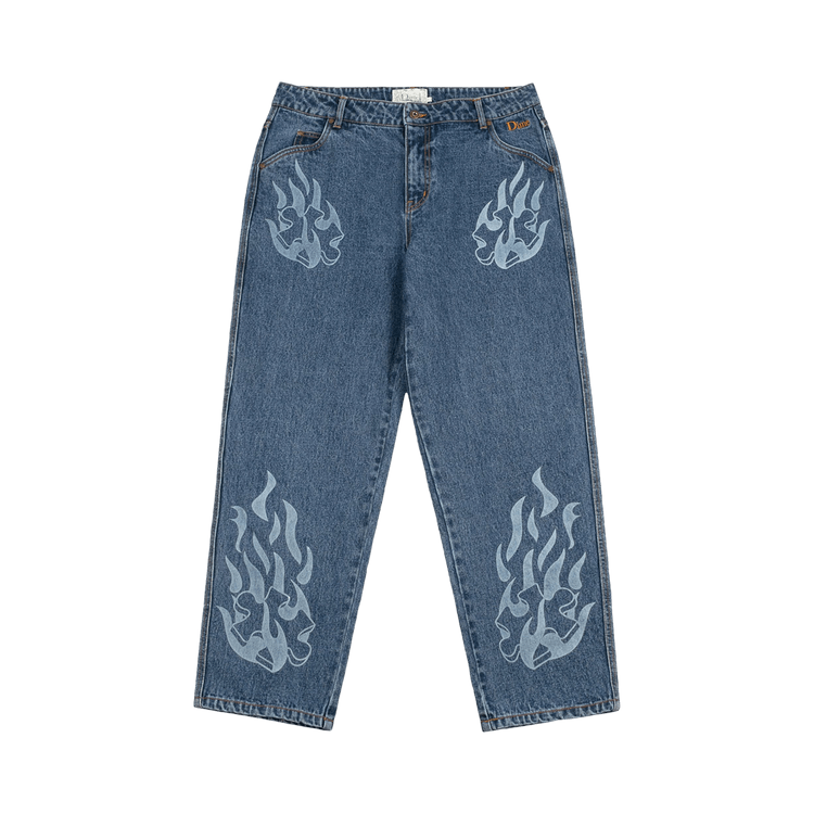 Dime Flamepuzz Relaxed Denim Pants "Indigo"