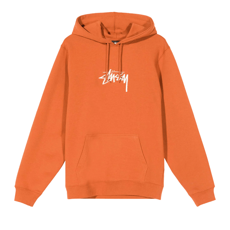 Stussy Stock Logo Appliqué Hoodie "Tangerine"