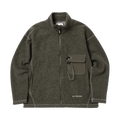 And Wander Wool Jacquard Zip Jacket "Khaki"