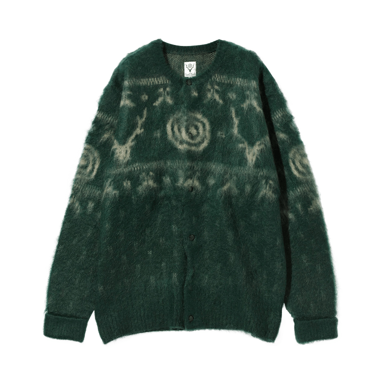 Needles Loose Fit Crewneck Cardigan "Green"