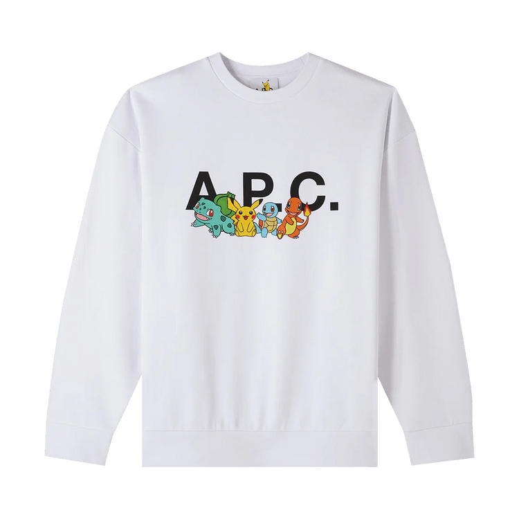 A.P.C. x Pokémon The Crew Sweatshirt "White"