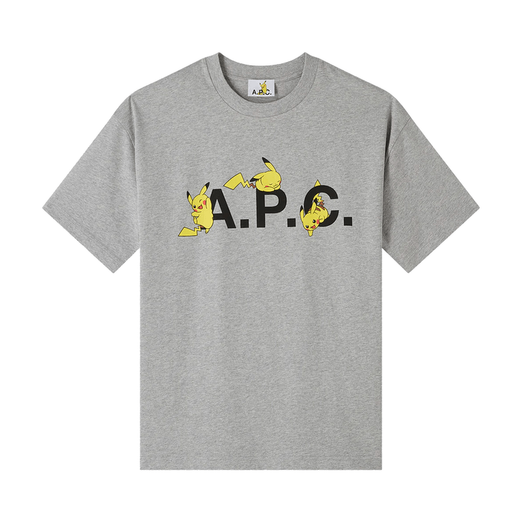A.P.C. x Pokémon Pikachu T-Shirt "Heather Pale Grey"