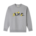 A.P.C. x Pokémon Pikachu Crew Sweater "Heather Pale Grey"