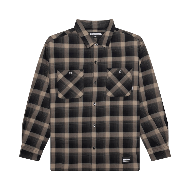 Neighborhood Half Hombre Check Long-Sleeve Shirt "Beige"