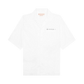 Marni Boxy Fit Logo Bowling Shirt "Lily White"
