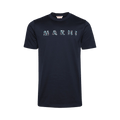 Marni Floral Logo T-Shirt "Blue/Black"