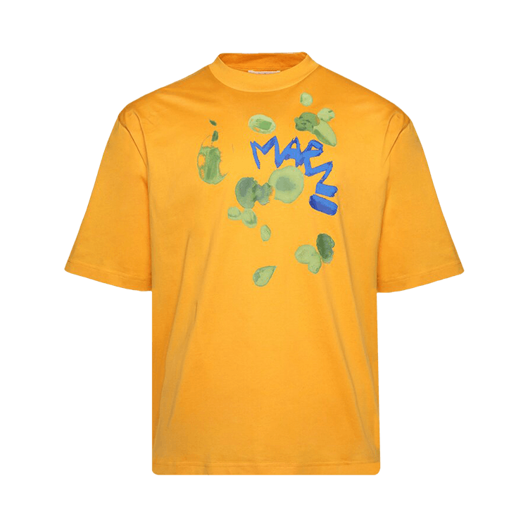 Marni Relaxed Fit Dripping Flower T-Shirt "Light Orange"