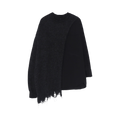 Y's Round Neck Knit Combi Shirt 'Black'