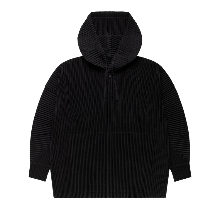 Homme Plissé Issey Miyake Pleated Hoodie "Black"
