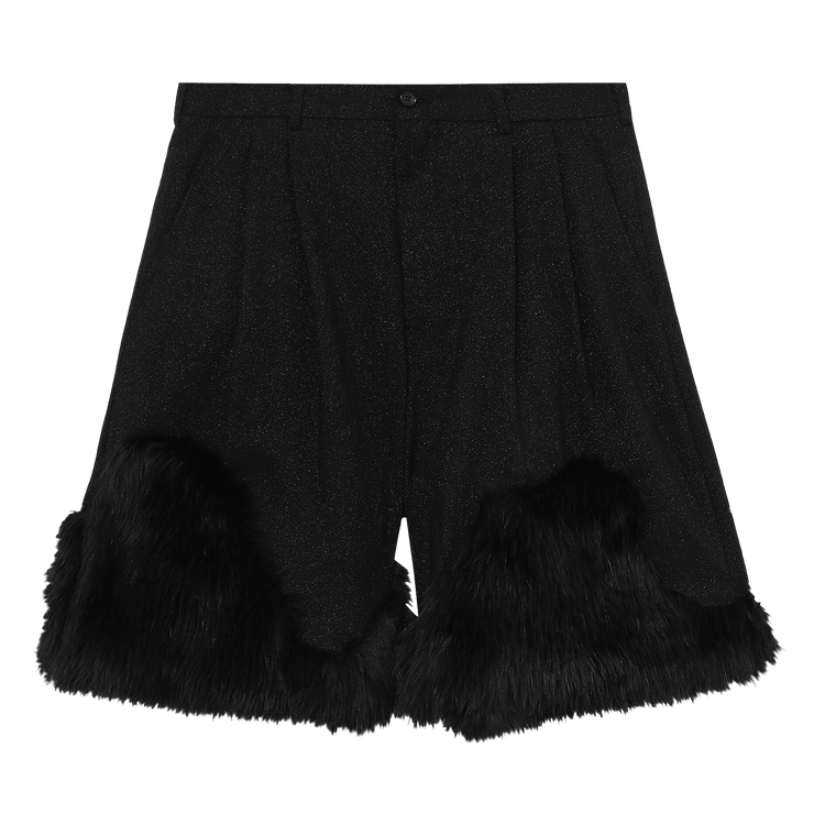 Comme des Garçons Homme Plus Fur Trimmed Shorts "Black"