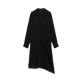 Y's U-Left Side Gathered Dress 'Black'
