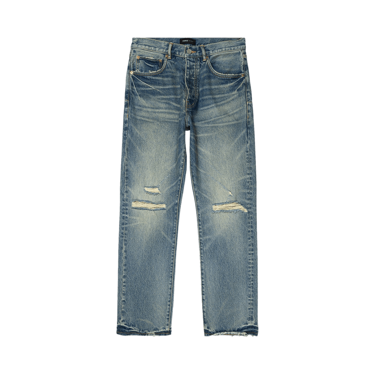 PURPLE BRAND Vintage Knee Slit Jeans "Mid Indigo"