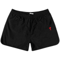 Ami Small Heart Swim Shorts "Black"