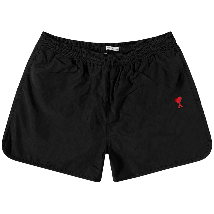 Ami Small Heart Swim Shorts "Black"