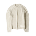 Ami Logo Label Ribbed Crewneck "Ivory"