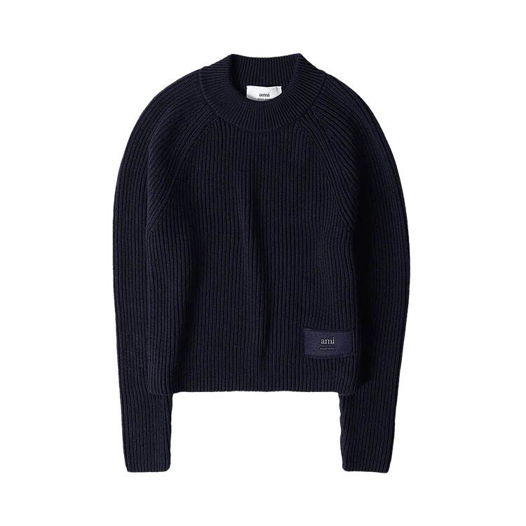 Ami Label Knit Sweater "Night Blue"