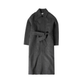 Ami Long Belted Coat "Heather Grey"