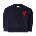 Ami Large Heart Cardigan "Blue"