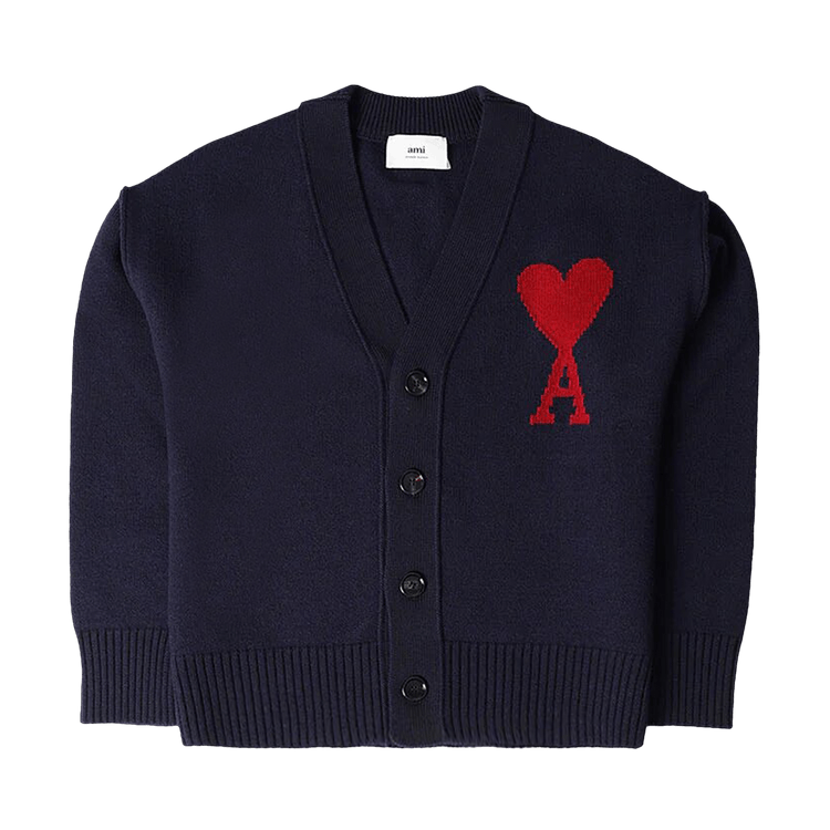 Ami Large Heart Cardigan "Blue"