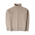 Ami Wool Turtleneck Cashmere Knit "Taupe"