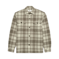 Ami Plaid Wool Shirt Jacket "Ivory/Clay"