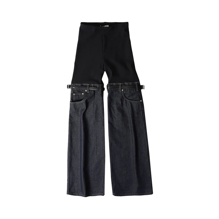 Coperni Hybrid Denim Flare Trousers "Black/Blue"