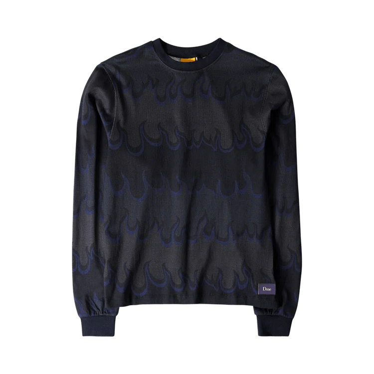 Dime Space Flame Long-Sleeve Shirt "Black"