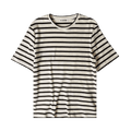 Jil Sander Plus Striped Back Logo T-Shirt "Natural/Black"