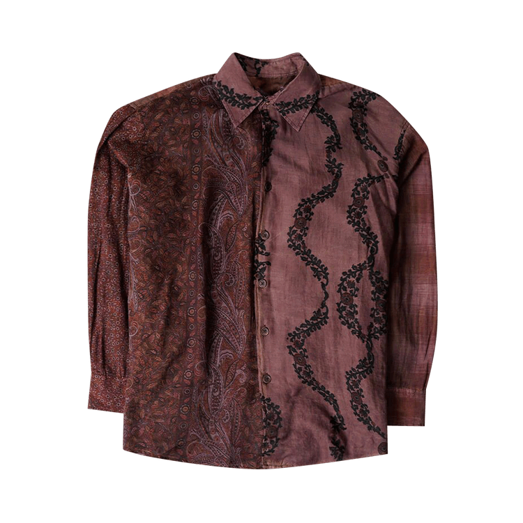 Our Legacy Antique Wallpaper Print Borrowed Shirt "Brown"