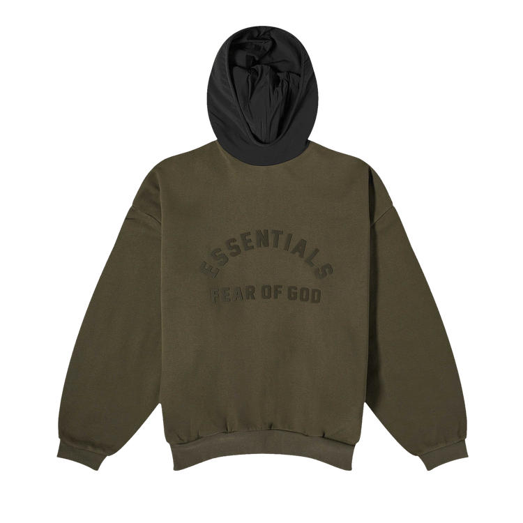 Fear of God Essentials Nylon Fleece Hoodie "Ink/Jet Black"