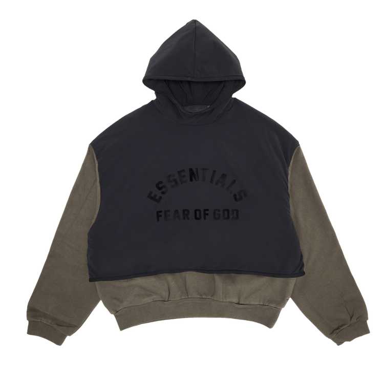 Fear of God Essentials Nylon Fleece Hooded Sweater "Ink/Jet Black"