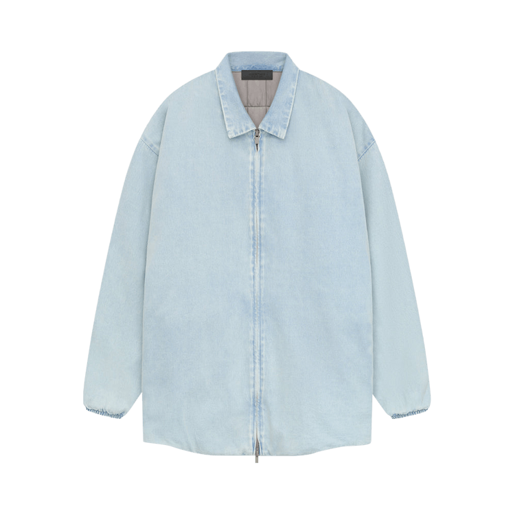 Fear of God Essentials Filled Shirt Jacket "Light Washed Denim"