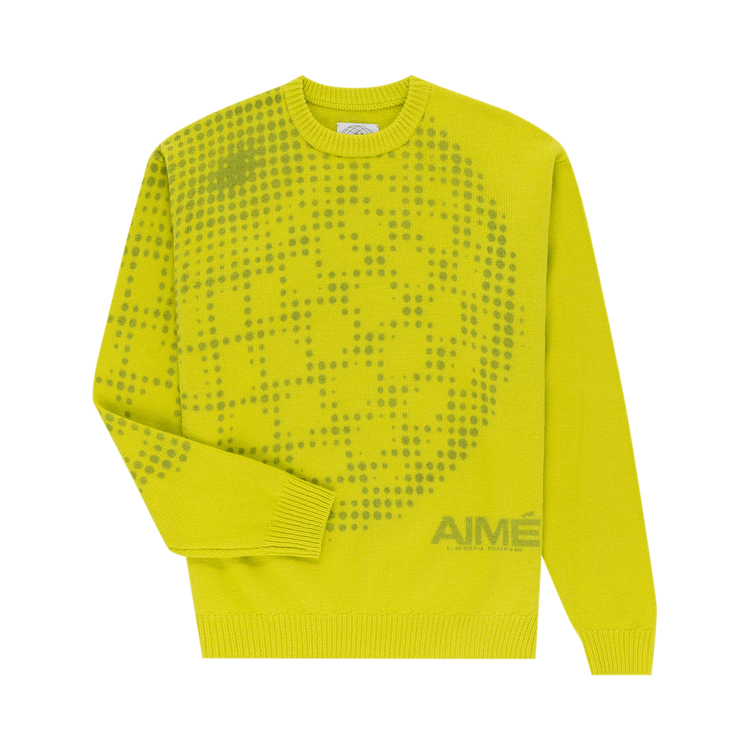 Aimé Leon Dore x New Balance Geo Print Crewneck Sweater "Lime"