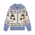 Pleasures Room Zip Cardigan "Slate"