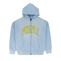 PURPLE BRAND Collegiate Zip Up Hoodie "Blue"