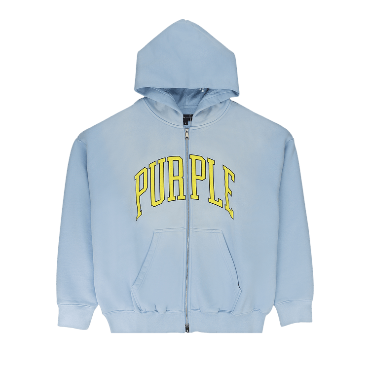 PURPLE BRAND Collegiate Zip Up Hoodie "Blue"