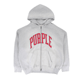 PURPLE BRAND Collegiate Zip Up Hoodie "Heather"