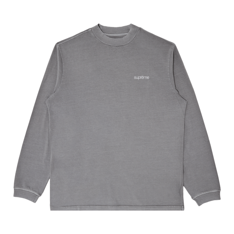 Supreme Mock Neck Long-Sleeve Top "Grey"