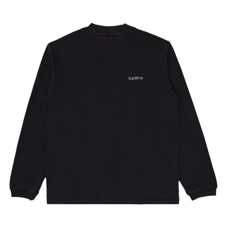 Supreme Mock Neck Long-Sleeve Top "Black"