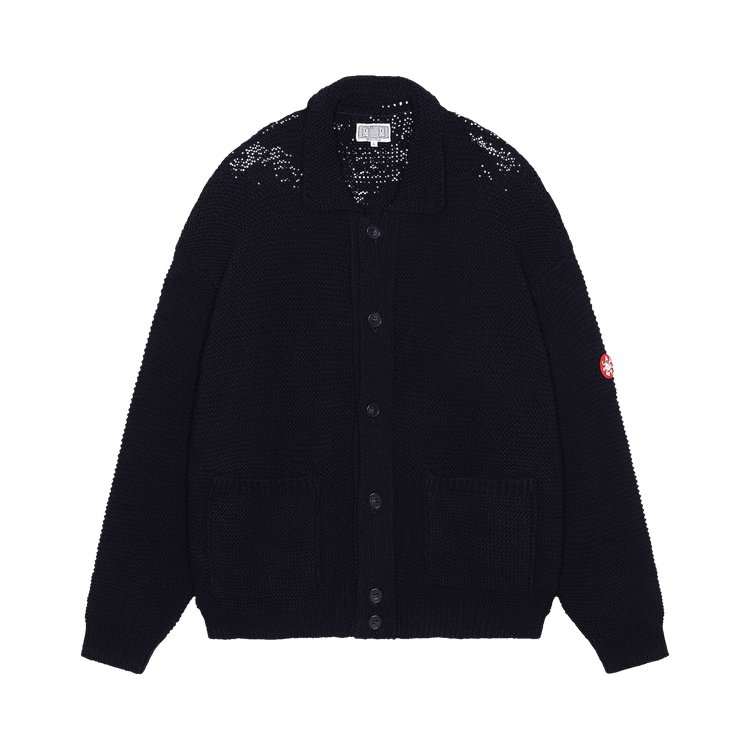Cav Empt Collared Knit Cardigan "Navy"