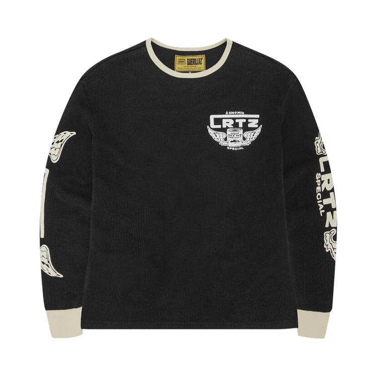 Corteiz Gasolina Waffle Long-Sleeve "Black"
