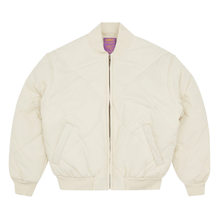 Corteiz Olde English Quilted Bomber Jacket "Cream"