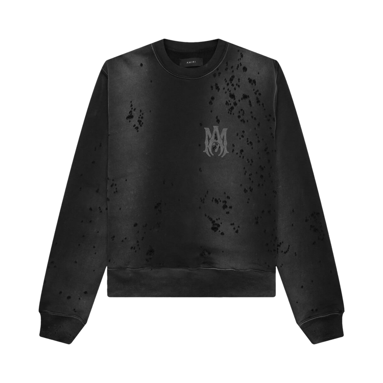 Amiri Logo Shotgun Crewneck "Faded Black"