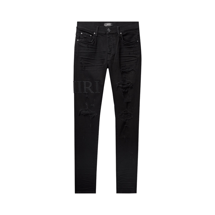 Amiri Serif Logo Jeans "Black"