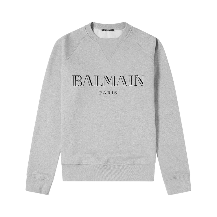 Balmain Logo Crewneck Sweatshirt "Heather Grey"